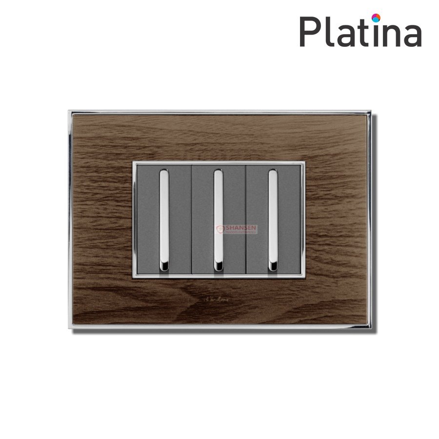 Lisha Platina Teak Wood Colour Cover Plates