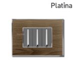 Lisha Platina Almond Wood Colour Cover Plates image 1