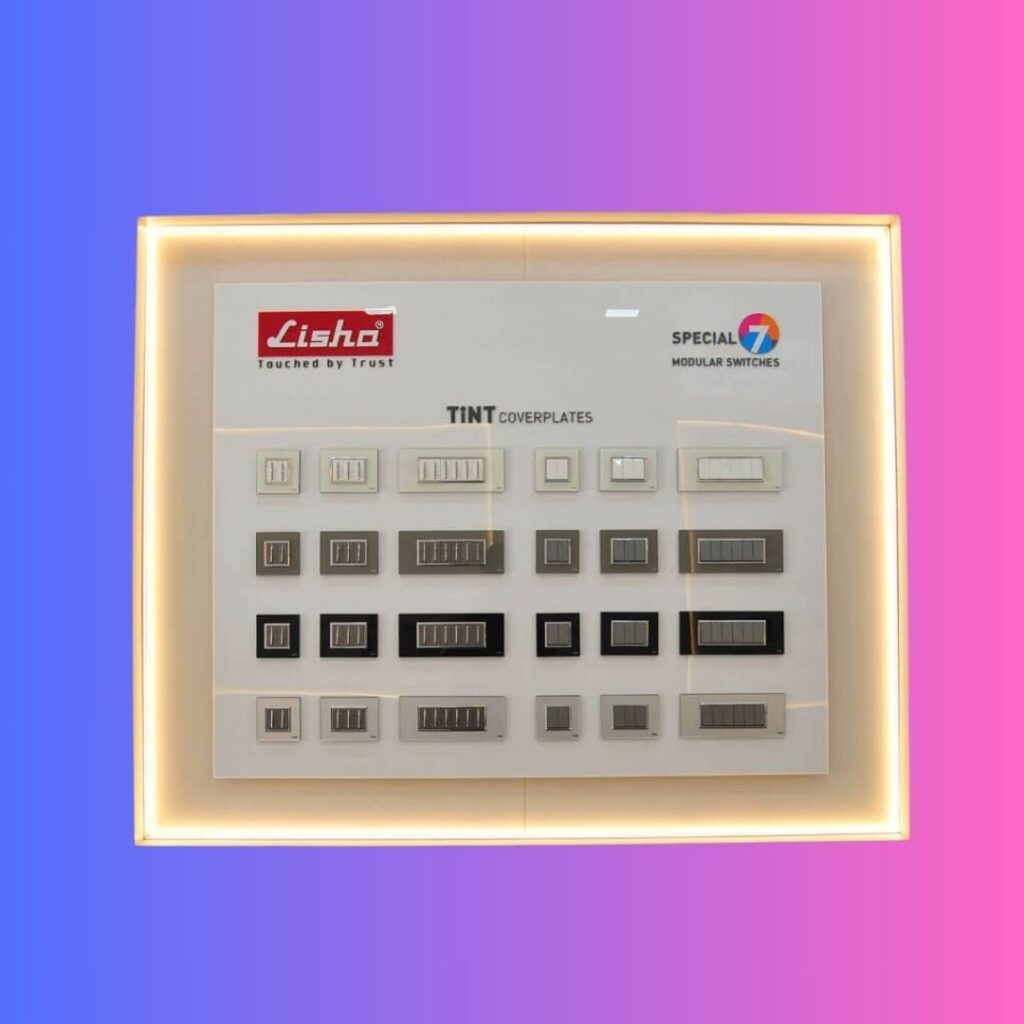 Lisha Brand Special 7 Tint Model Modular Switch Cover Plates