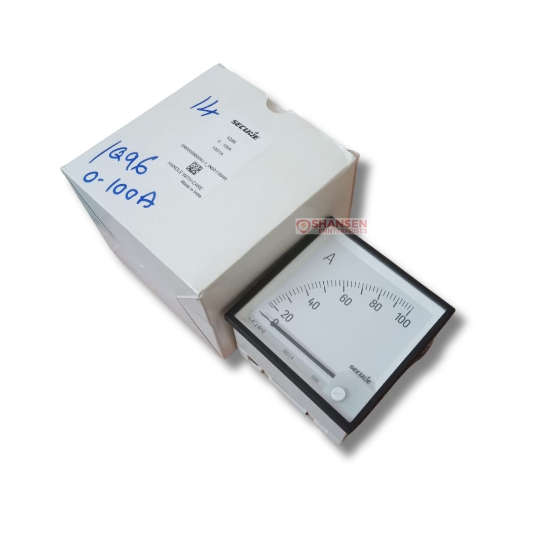 Secure_Brand_Analogue_Panel_Instrument_IQ_96_0_to_100A_with_top_view