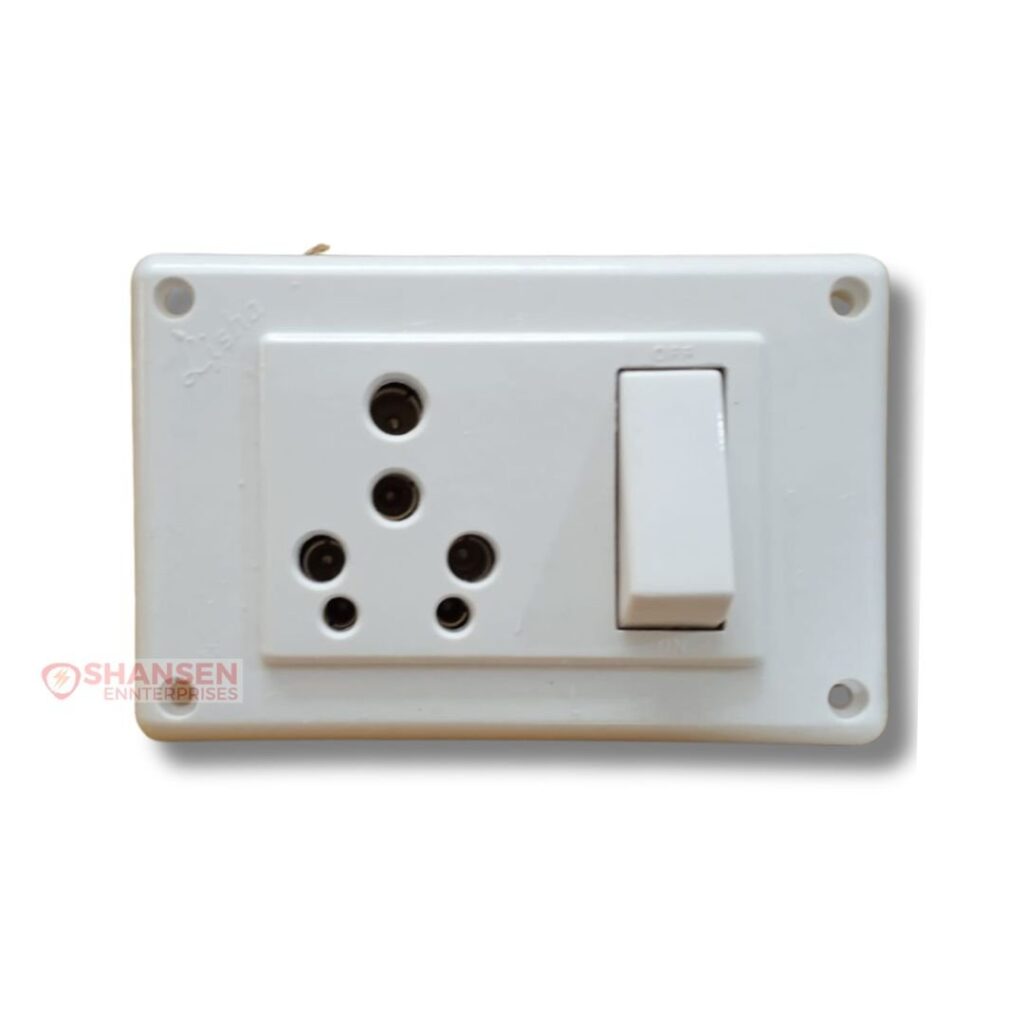 Lisha Brand Heavy Duty 3 In One Switch and Socket Combined