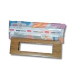Lisha Brand TURBO CHROME Series Almond Wood Color  8 Module Cover Plate image 3