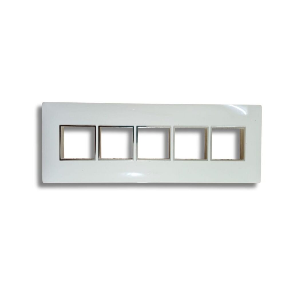 Lisha Brand WOODcraft Series Pure Glossy White 10 Module Cover Plate
