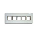 Lisha Brand WOODcraft Series Pure Glossy White 10 Module Cover Plate image 1