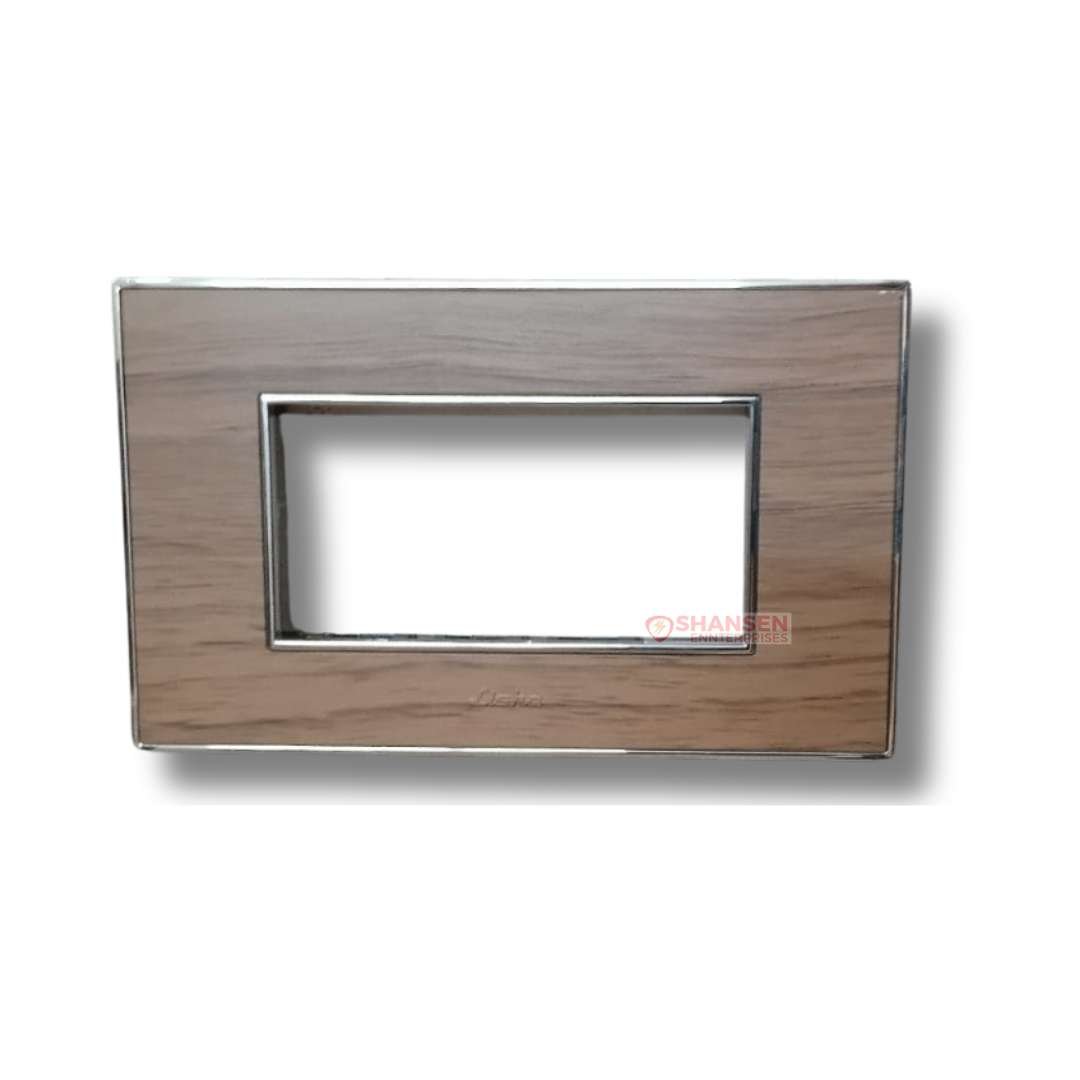 Lisha_Make_Platina_Model_Almond_Wood_4_Module_Cover_Plate