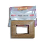 Lisha Brand TURBO CHROME Series Almond Wood Color 3 Module Cover Plate image 2