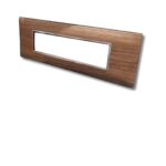 Lisha Brand TURBO CHROME Series Almond Wood Color  8 Module Cover Plate image 2