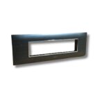 Lisha Brand TURBO CHROME Series Black Oak Color  8 Module Cover Plate image 1