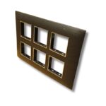 Lisha Brand TURBO CHROME Series Black Oak Color 12 Module Cover Plate image 3
