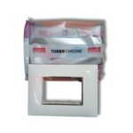 Lisha Brand TURBO CHROME Series Pure Glossy White 3 Module Cover Plate image 2