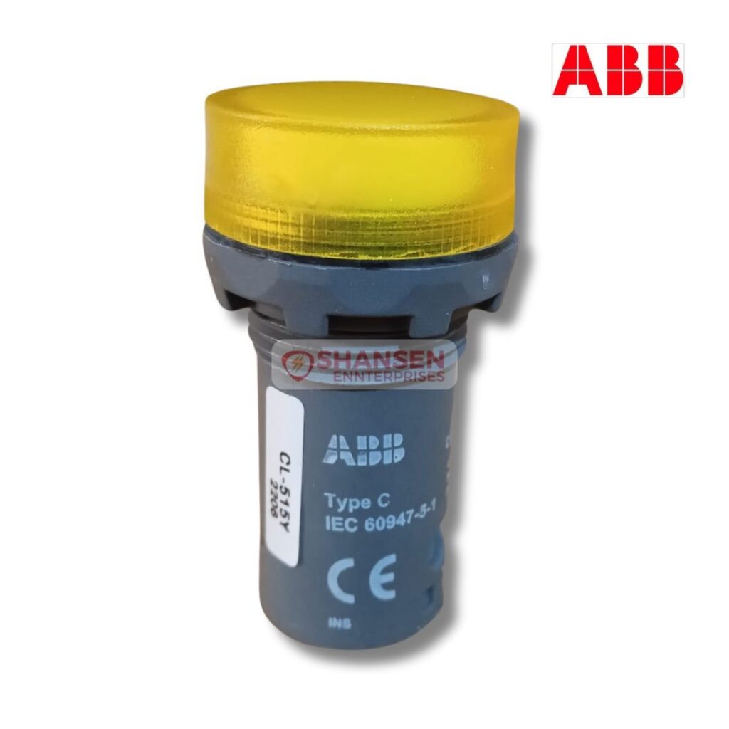 ABB Brand CL-515Y Yellow Illuminated Pilot Light
