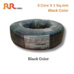 RR Kabel Ratnaflex M 3 Core X 1 Sq.mm Black Color Cable image 1