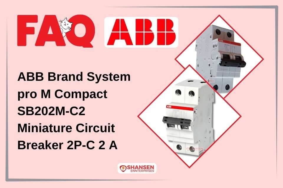 ABB Brand System pro M Compact SB202M-C2 Miniature Circuit Breaker (MCB) 2P-C 2A