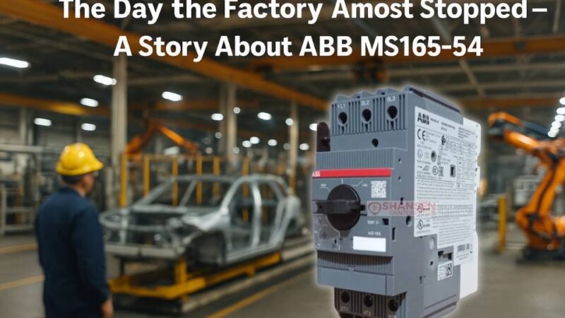ABB MS165-54 motor protection device preventing factory shutdown with a worker in automotive assembly line