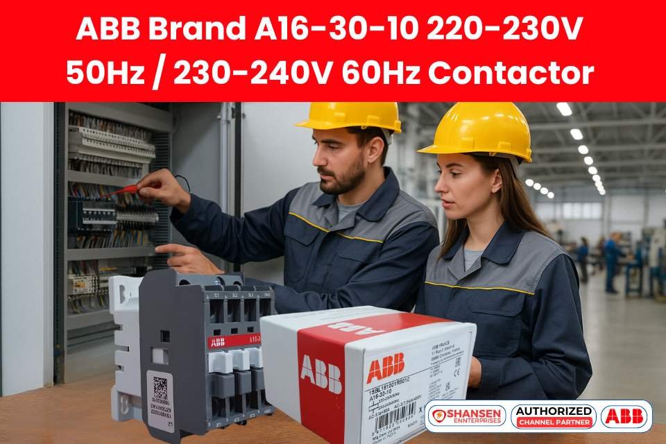 ABB A16-30-10 Contactor 220V 230V 240V 50Hz 60Hz with Authorized Channel Partner Shansen Enterprises