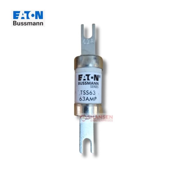 Eaton Bussmann Series TSS63 HRC Fuse Link 63A with Offset Tags available at Shansen Enterprises Coimbatore
