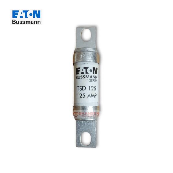 Eaton Bussmann Series TSD 125 HRC Fuse Link 125A for industrial electrical protection, available at Shansen Enterprises Coimbatore