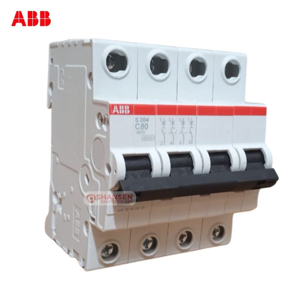 ABB S204-C80 Miniature Circuit Breaker 4 Pole 80A C Curve – Shansen Enterprises
