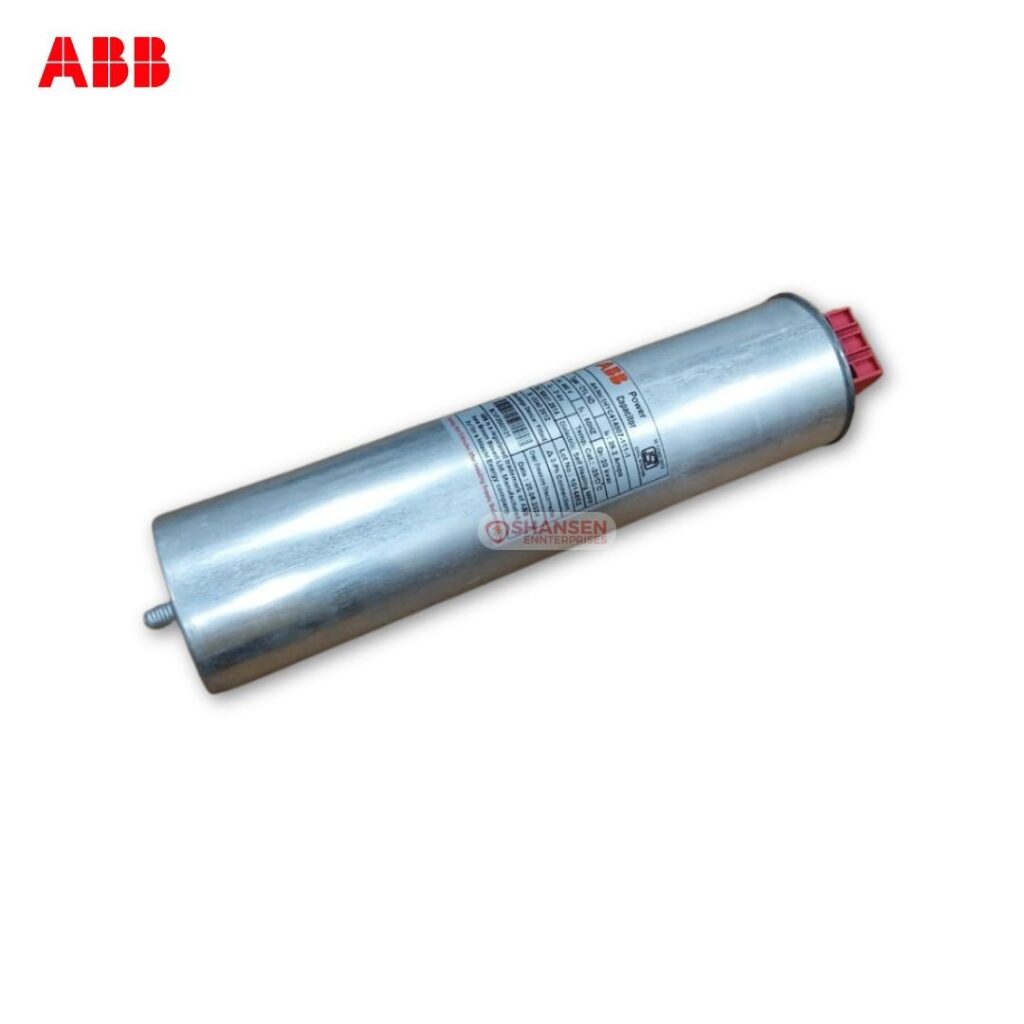 ABB 20 kVAr heavy-duty cylindrical power capacitor for industrial power factor correction