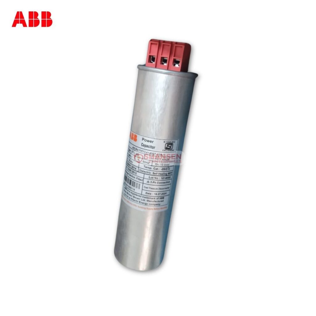 ABB Heavy Duty Cylindrical Capacitor 10kVAr, 440V, 50Hz
