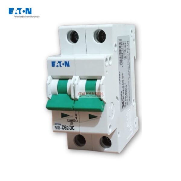Eaton Moeller xPole PLS6-DC 6A 2-Pole DC Miniature Circuit Breaker with C Curve