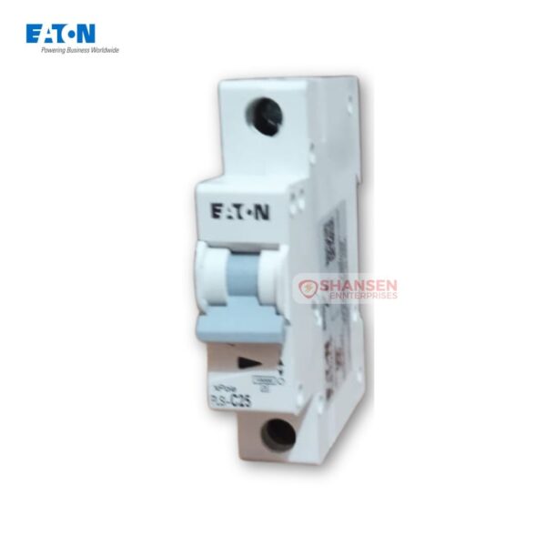 Eaton PLSI-C25-GI 25A Single Pole C-Curve 10kA MCB for electrical circuit protection, ISI & CE certified