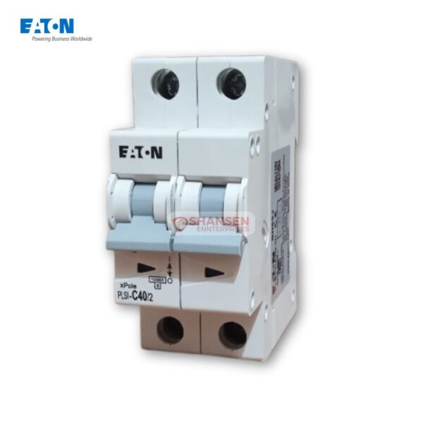 Eaton PLSI-C40/2-GI 40A 2 Pole Miniature Circuit Breaker for 240/415V AC systems