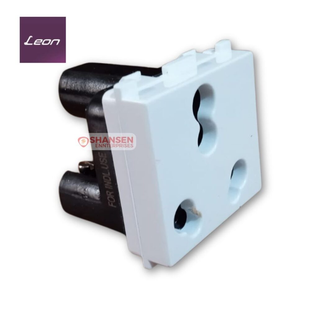 Leon SO-252 White Twin Socket (2 Module)