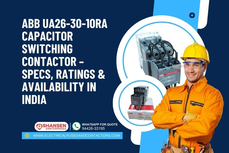 ABB UA26-30-10RA capacitor switching contactor with specs, ratings, and availability in India from Shansen Enterprises