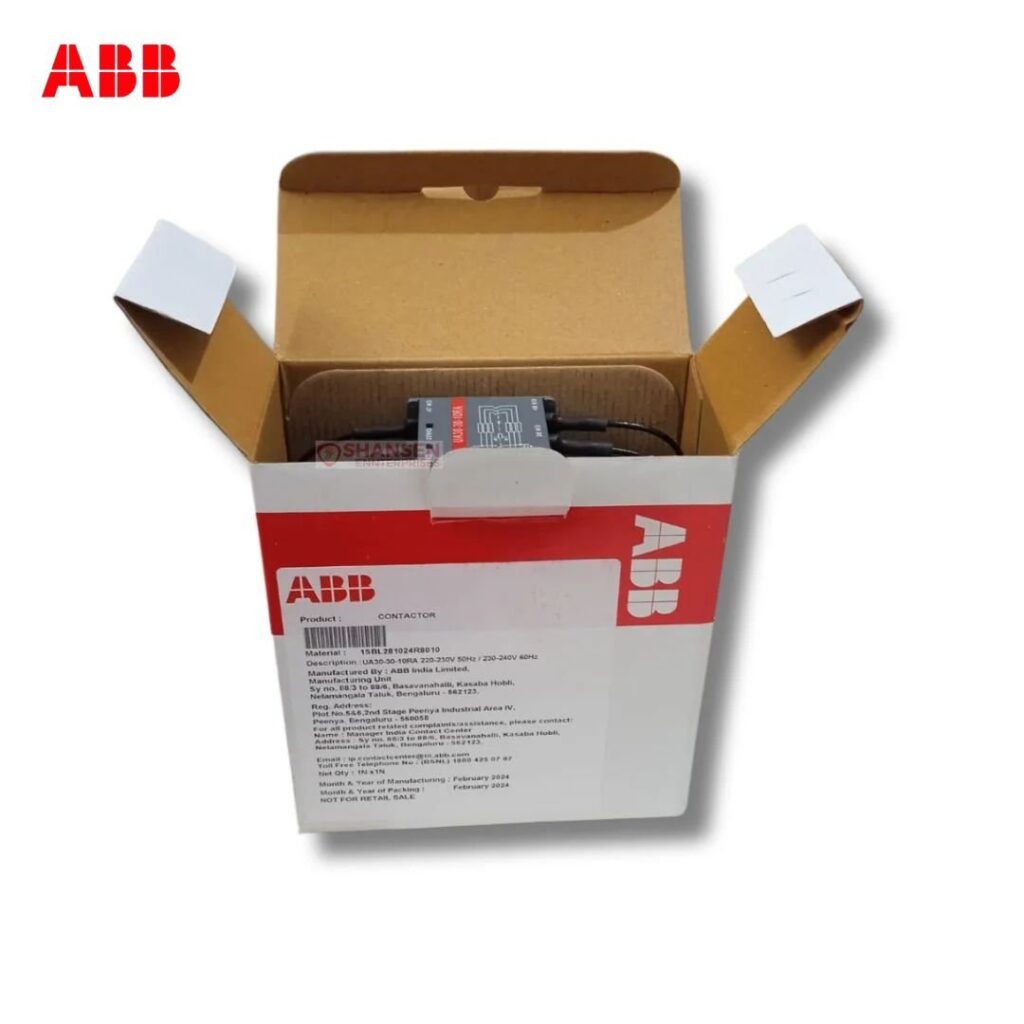 ABB UA30-30-10RA 3-pole contactor in original ABB packaging — Shansen Enterprises authorized ABB channel partner, Coimbatore India