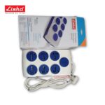 Lisha FUTURA 6A Power Strip Extension Board 4 International Sockets 6+1 Master/Individual Switches, 2m Cable, Indicators image 2