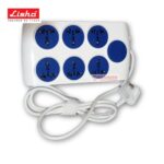 Lisha FUTURA 6A Power Strip Extension Board 4 International Sockets 6+1 Master/Individual Switches, 2m Cable, Indicators image 1