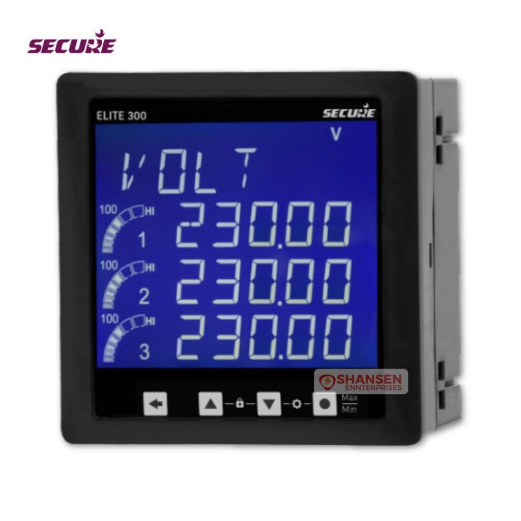 Secure Elite 300 (30A/30B) Multifunction Panel Meter | RS-485, THD to 31st