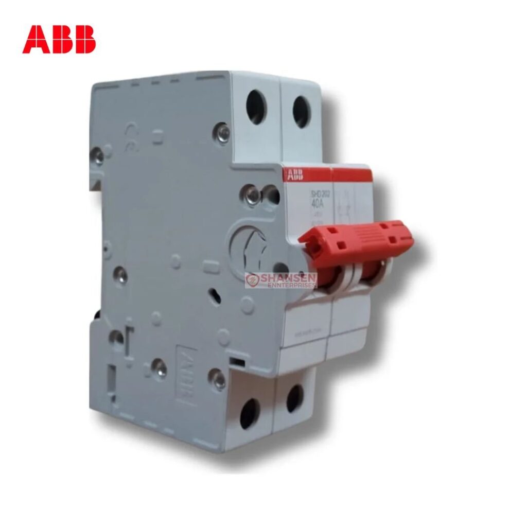 ABB SHD202/40 Switch Disconnector 2 Pole 40A for AC DC circuits by Shansen Enterprises India
