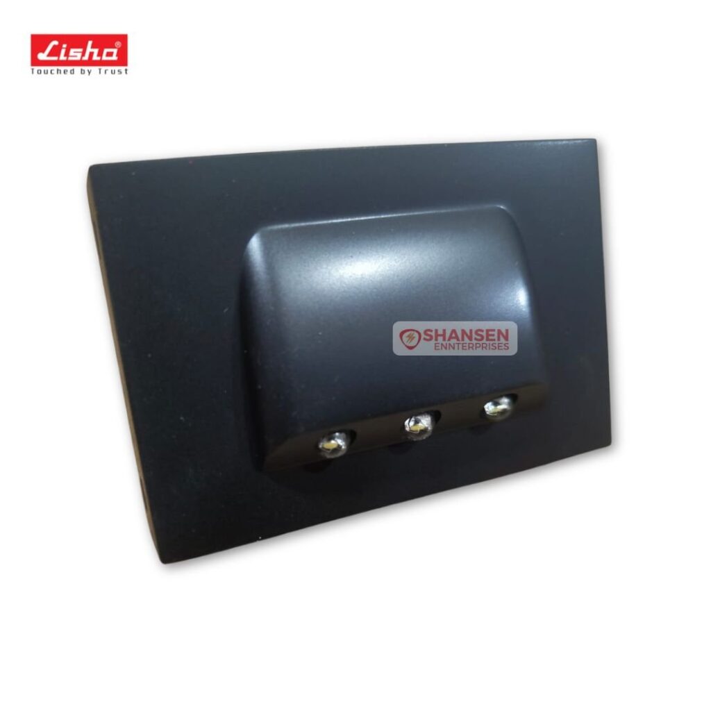 Lisha Matt Black Step Marker Light-3 Module with LED