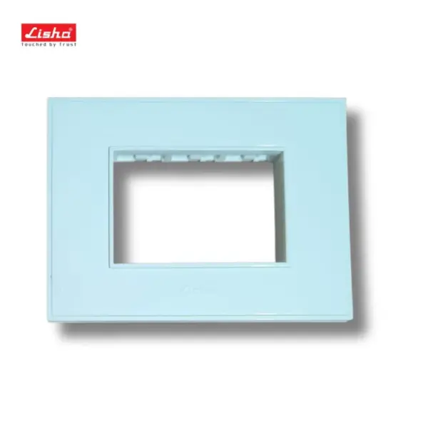 Lisha Platina ICON series 3 module glossy white cover plate for modular switchboards